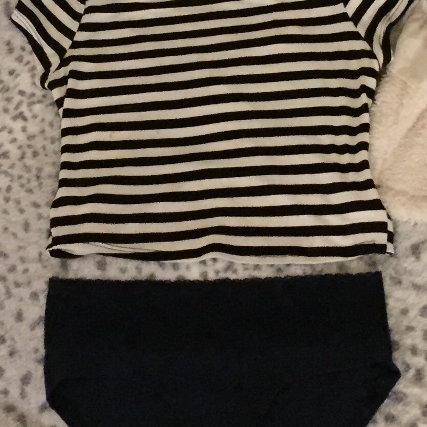 Body Central Top Available Navy Blue Crisscrossed